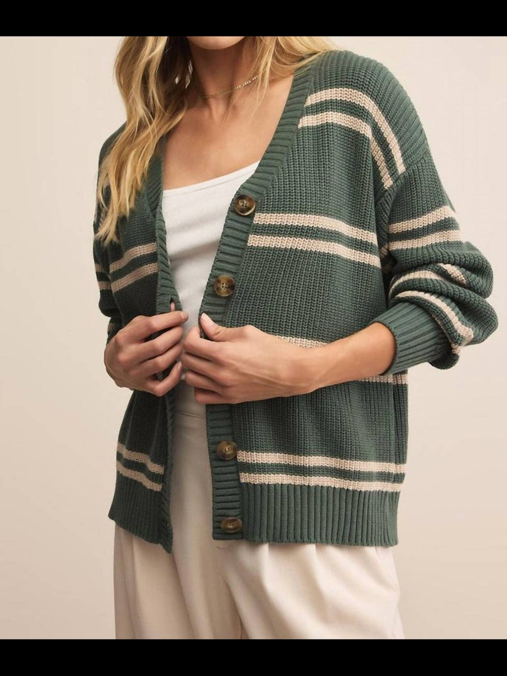 Z Supply Boyfriend Striped Cardigan